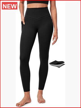 Compression Leggings with Pockets Tummy Control High Waist Yoga Pants